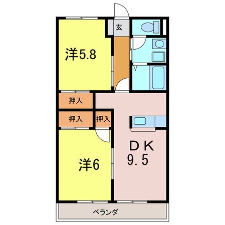 シャインハイム池端の物件間取画像